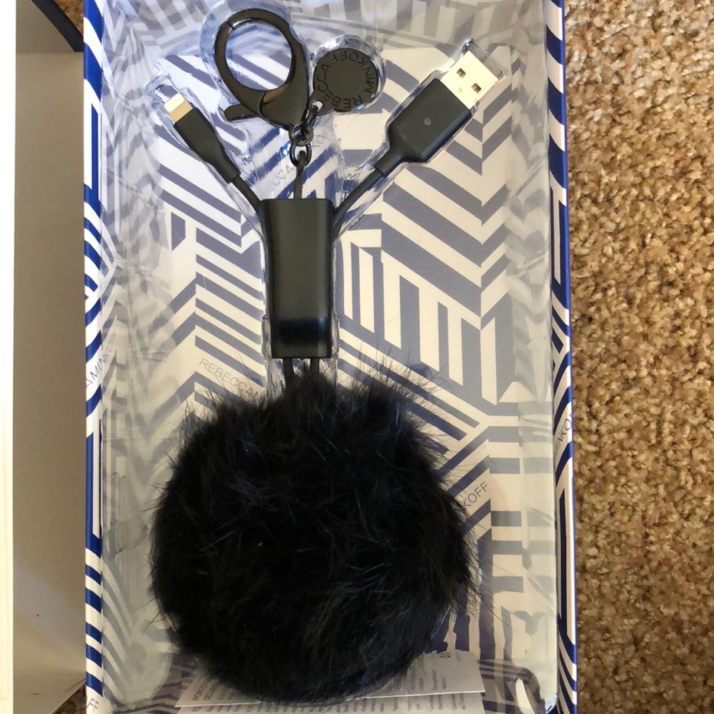Rebecca Minkoff puff charging key chain